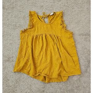 Lucky Brand mustard Yellow Top size medium coastal cowgirl